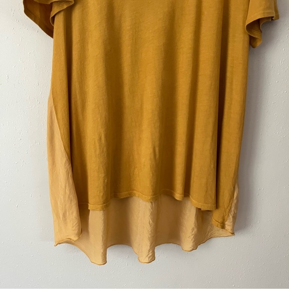 CP Shades Earth Yellow Golden Colored Cotton/Silk Flowy Tee Size Large - Picture 5 of 10